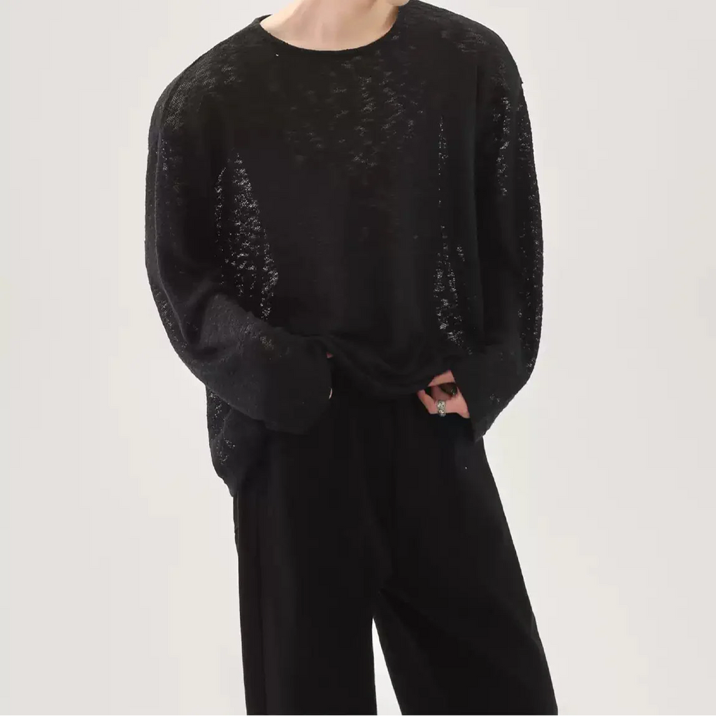 MODEFREAKの【4.11新作】ルーズシルエットシースルーニット mf3286の画像