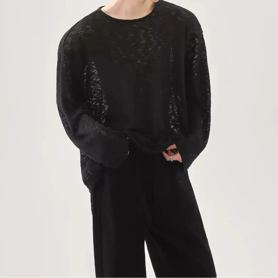 MODEFREAKの【4.11新作】ルーズシルエットシースルーニット mf3286の画像